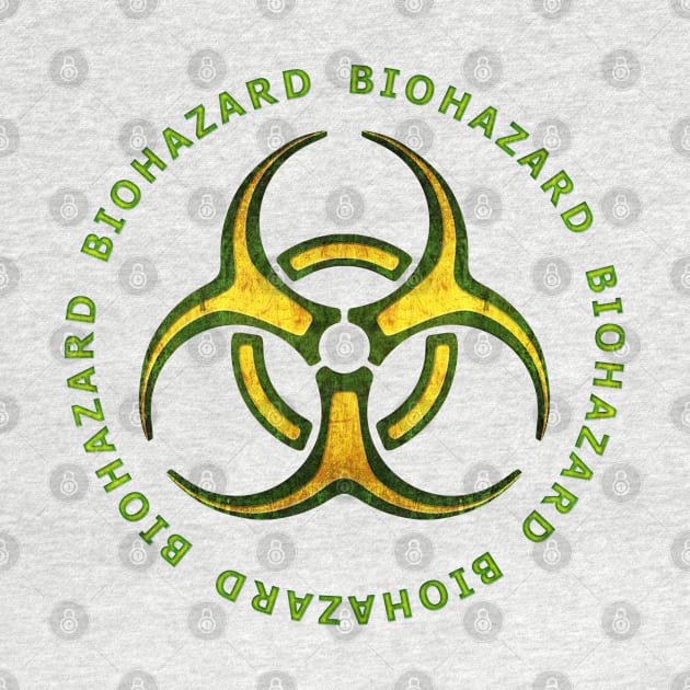 Green Biohazard Sign by Packrat